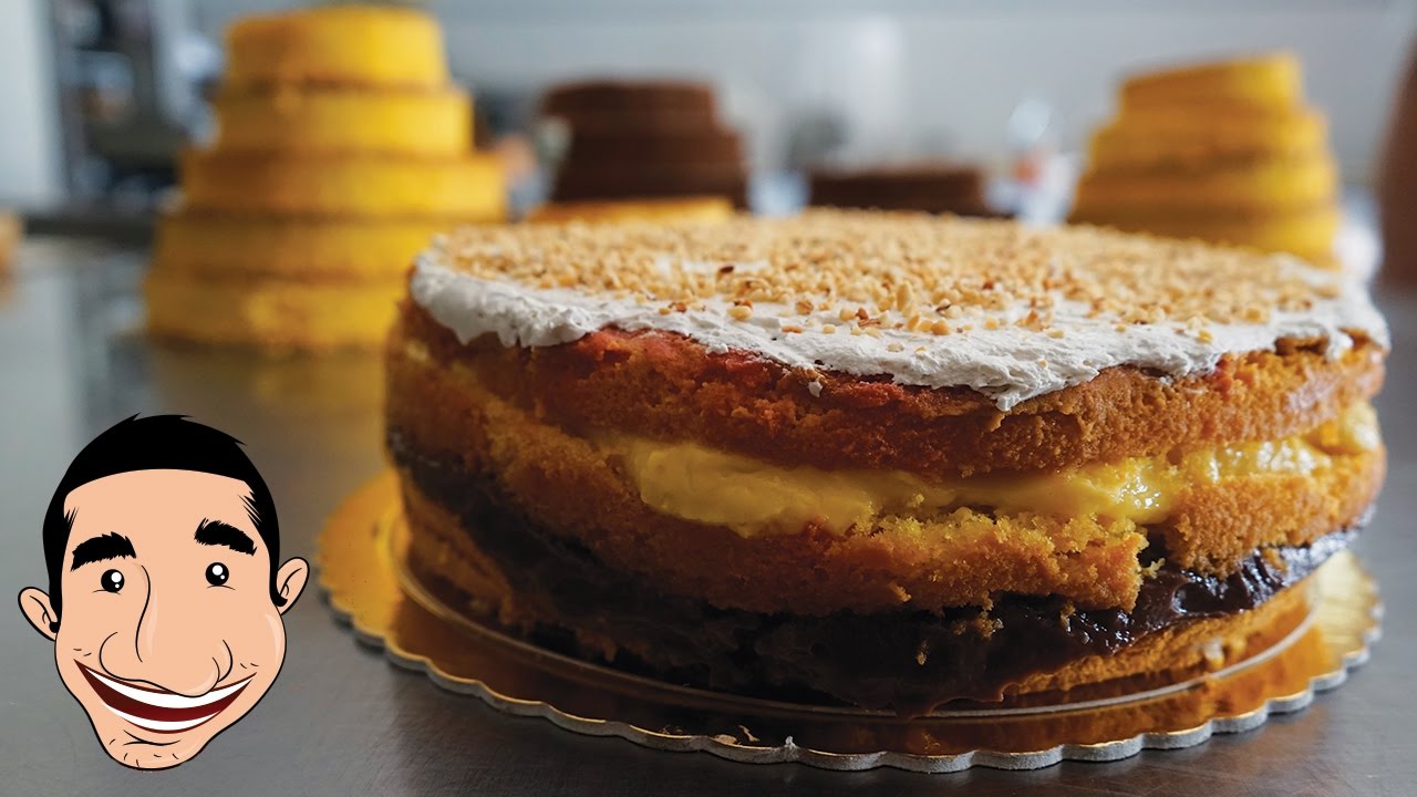 PIZZA DOLCE ABRUZZESE | 3 Layered Sponge Cake Recipe | The ...